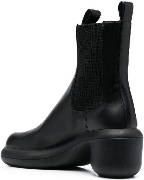 Jil Sander elasticated-panel leather boots Black