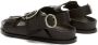 Jil Sander flat buckled leather sandals Black - Thumbnail 3