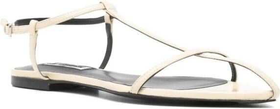 Jil Sander flat leather sandals Neutrals