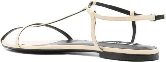 Jil Sander flat leather sandals Neutrals