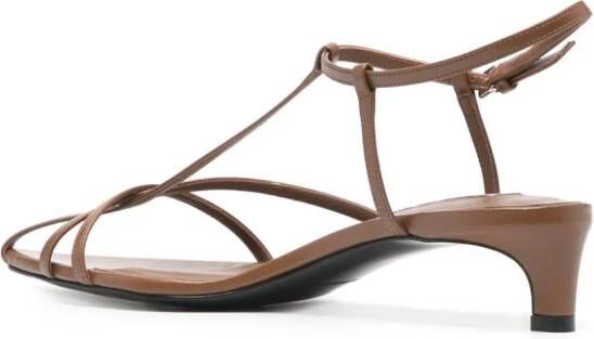 Jil Sander High 40mm leather sandals Brown