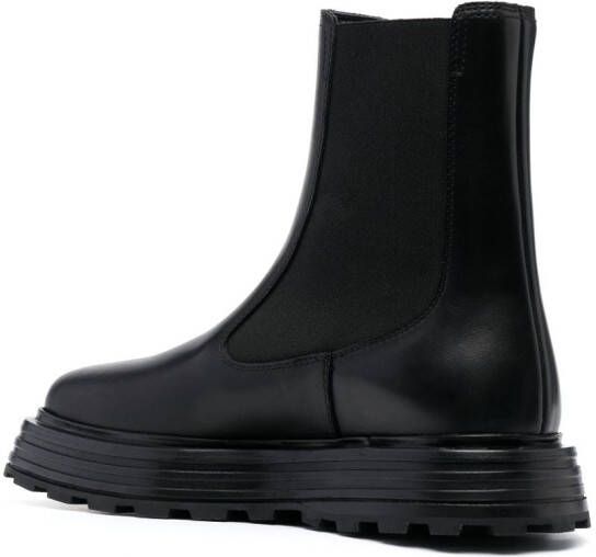 Jil Sander high-top leather chelsea boots Black