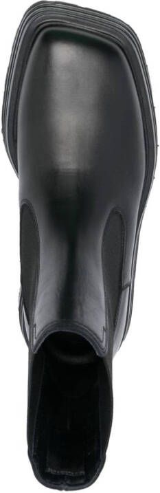 Jil Sander high-top leather chelsea boots Black