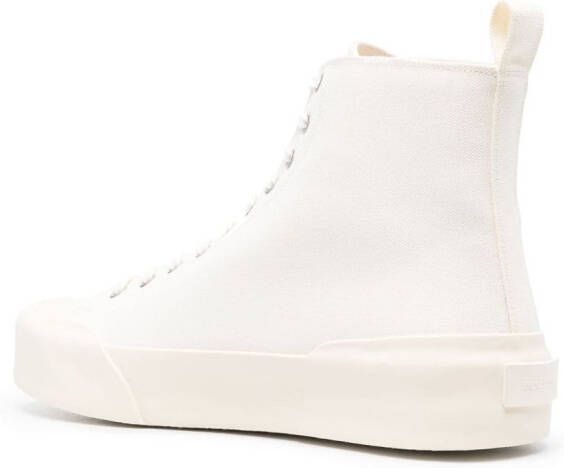 Jil Sander high-top leather sneakers White