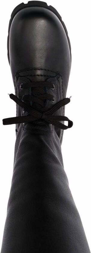 Jil Sander knee-high combat boots Black