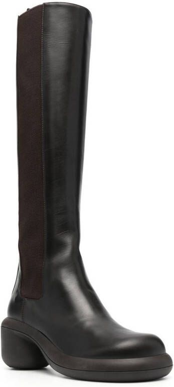 Jil Sander knee-high leather boots Brown