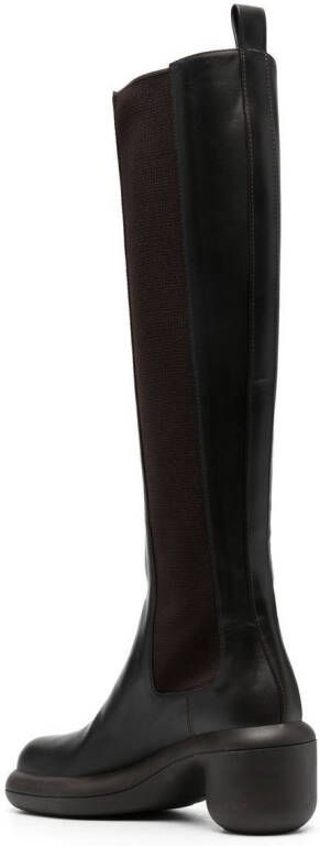 Jil Sander knee-high leather boots Brown
