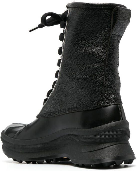 Jil Sander lace-up combat boots Black