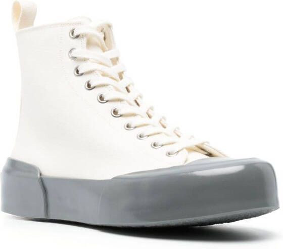 Jil Sander lace-up high-top sneakers White