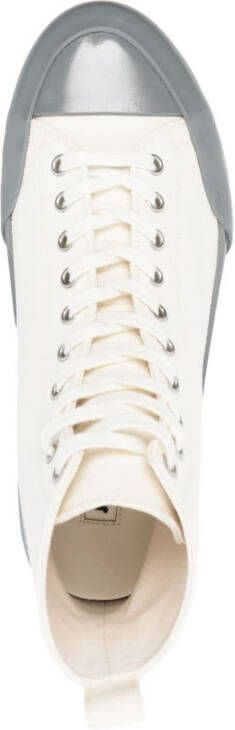 Jil Sander lace-up high-top sneakers White