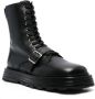 Jil Sander lace-up leather ankle boots Black - Thumbnail 2