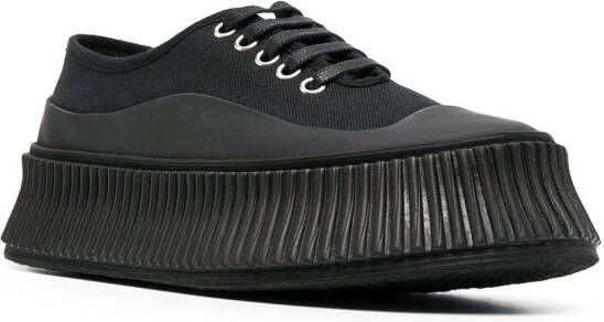 Jil Sander lace-up low-top sneakers Black