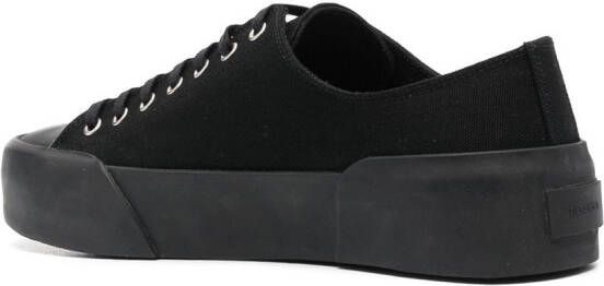Jil Sander lace-up low-top sneakers Black