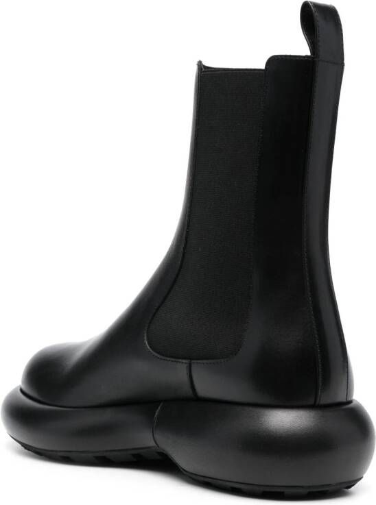 Jil Sander leather ankle boots Black