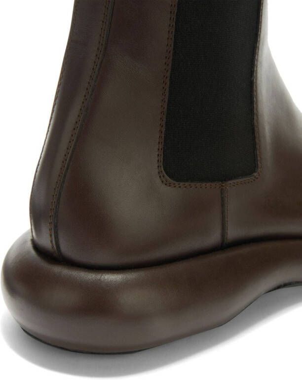 Jil Sander leather ankle boots Brown