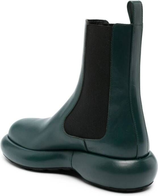 Jil Sander leather ankle boots Green