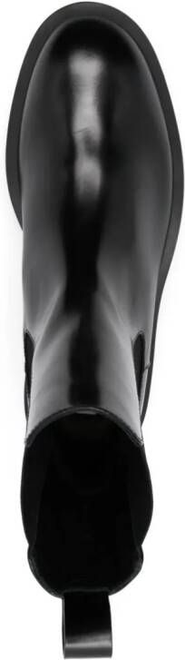Jil Sander leather Chelsea boots Black