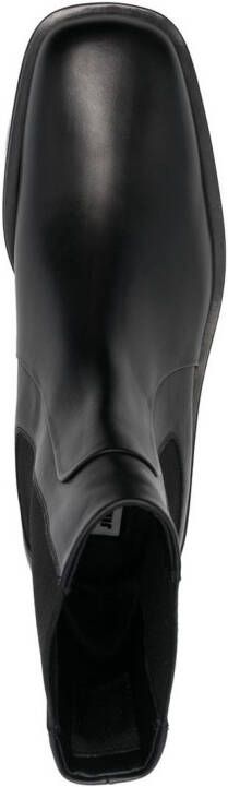 Jil Sander leather Chelsea boots Black