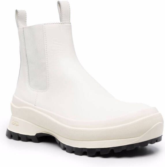 Jil Sander leather Chelsea boots White