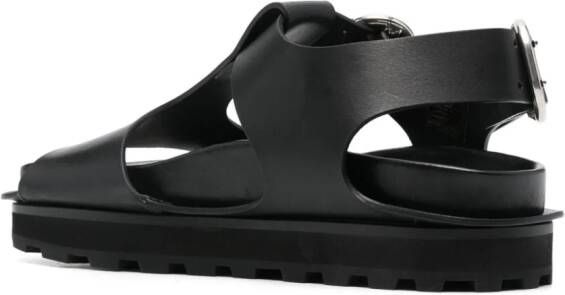 Jil Sander leather chunky sandals Black