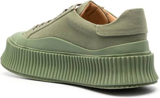 Jil Sander round-toe chunky-sole sneakers Green