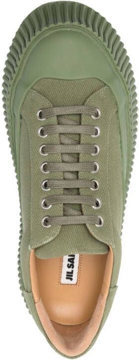 Jil Sander round-toe chunky-sole sneakers Green