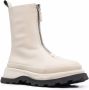 Jil Sander leather front-zip ankle boots Neutrals - Thumbnail 2