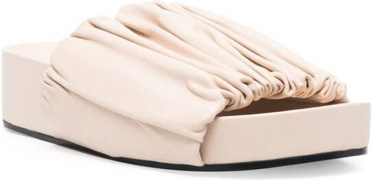Jil Sander leather platform sandals Neutrals