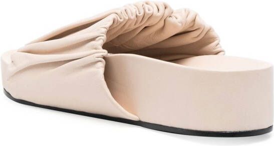 Jil Sander leather platform sandals Neutrals