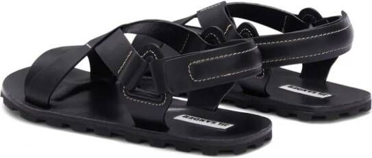 Jil Sander leather sandals Black