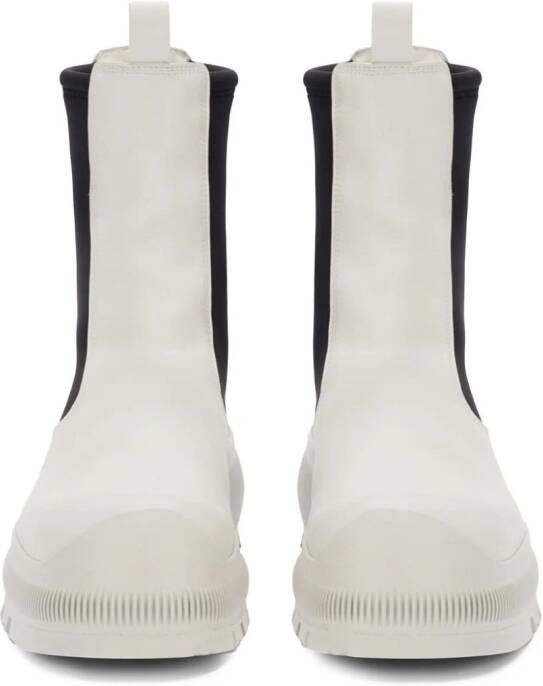 Jil Sander logo-embossed leather boots White