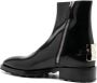 Jil Sander logo-plaque leather boots Black - Thumbnail 3