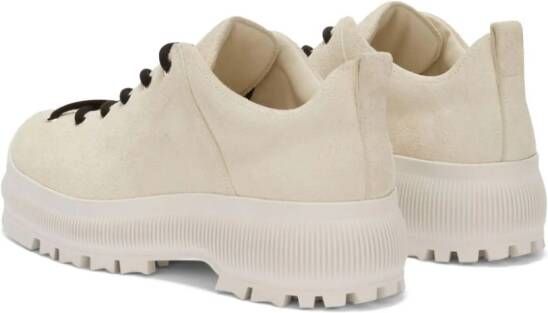Jil Sander lug-sole suede sneakers Neutrals