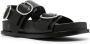 Jil Sander open-toe buckled leather sandals Black - Thumbnail 2
