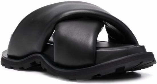 Jil Sander open-toe chunky leather sandals Black