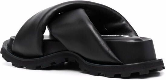 Jil Sander open-toe chunky leather sandals Black