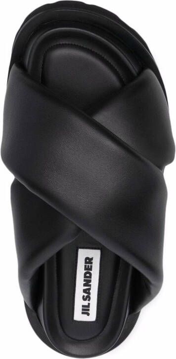 Jil Sander open-toe chunky leather sandals Black