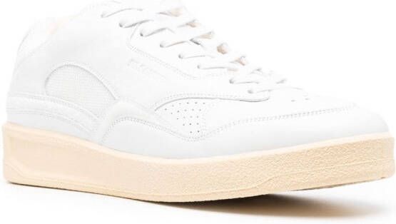Jil Sander panelled low-top leather sneakers White