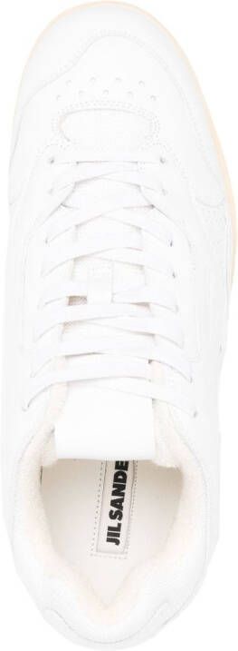 Jil Sander panelled low-top leather sneakers White
