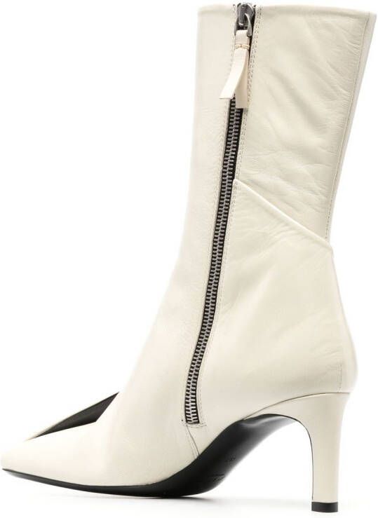 Jil Sander pointed leather ankle boots Neutrals
