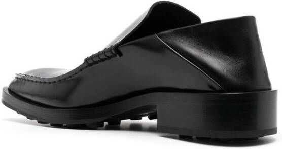 Jil Sander pointed-toe leather loafers Black