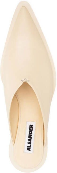 Jil Sander pointed-toe leather mules Neutrals