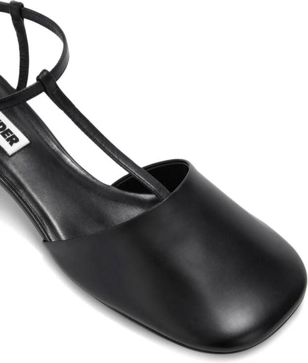 Jil Sander pointed toe leather pumps Black