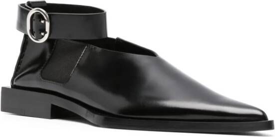 Jil Sander pointed-toe leather shoes Black