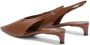 Jil Sander pointed-toe leather slingback pumps Brown - Thumbnail 3
