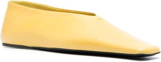 Jil Sander pointy-toe ballerinas Yellow