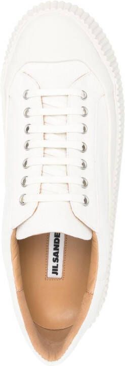 Jil Sander ridged low-top sneakers White
