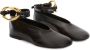 Jil Sander ring-detail leather ballerina shoes Black - Thumbnail 2