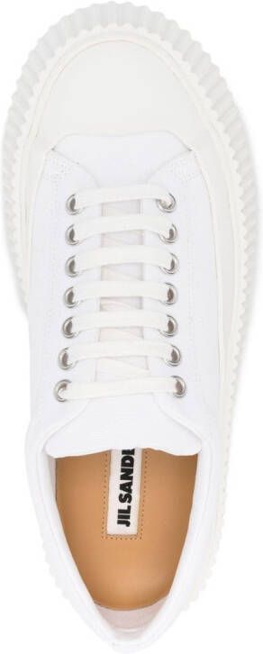Jil Sander round-toe lace-up sneakers White