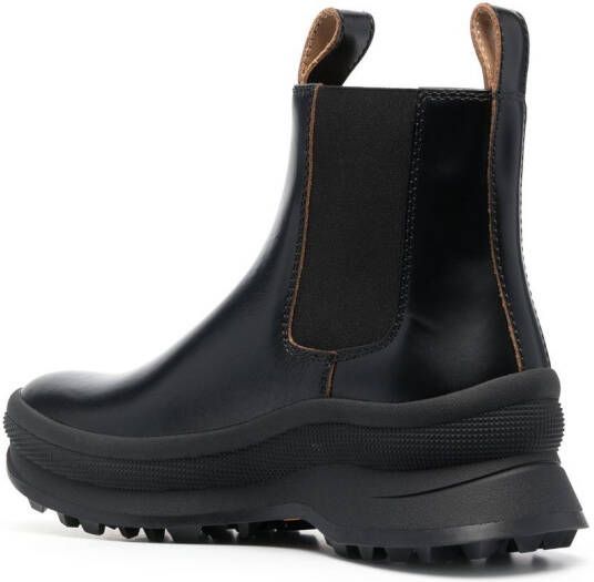 Jil Sander rubber-sole chelsea boots Black